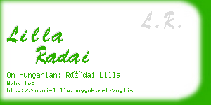 lilla radai business card